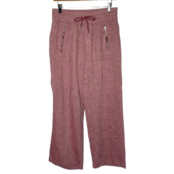 Athleta | Cabo Linen Wide Leg Pants in Tawny Rose 6 - Picture 4 of 6